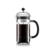 Bodum Chambord French Press 8 Cups 1 L Cafetera émbolo, Acero Inoxidable, Brillante, 1.0 Litros