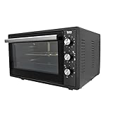 TM Electron TMPHO037 Horno de Convección de Sobremesa, 6 funciones, capacidad de 37 litros, temporizador 90 minutos, temperatura ajustable de 80º hasta 250º, 1650W