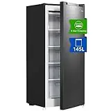 Congelador vertical independiente CHiQ, 145L de capacidad, congelación rápida, termostato ajustable, silencioso, puerta reversible, negro, clasificación energética E