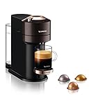 De'Longhi Nespresso Vertuo Next ENV120.BW, Máquina de Café y Espresso con WIFI y Bluetooth, Cafetera Automática de Cápsulas, Preparación con un Solo Toque, Pack de 12 cápsulas, Marrón