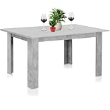 Shally Dogan Mesa Extensible para Comedor, Color Gris, de 90 x 60 cm a 120 x 60 cm, diseño Moderno, Extensible para Ahorrar Espacio, Ideal para Comedor, salón, Cocina, decoración Interior, (Cemento)