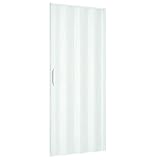 Puerta plegable 83 x 214 cm modelo extra estándar de PVC de color blanco con cierre reversible ajustable tanto en altura como en longitud