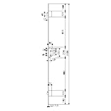 Tesa Assa Abloy Cerradura de seguridad multipunto TLPN3 de 3 puntos de cierre, cilindro T60 de 60mm, cerradero corto, acabado acero esmaltado