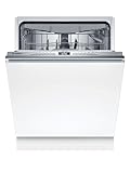 Bosch - Lavavajillas Totalmente Integrable, Serie 4, 60 cm. de ancho, 14 servicios, 3ª bandeja, Home Connect, Motor Eco Silence, Blanco, SMV4ECX28E