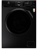 ALPHA Lavadora TITAN Elite-7, Made in Italy, Eficiencia A, Negro Brillo, Eco Silence Inverter, 1.200rpm, 7kg *Alta Gama*