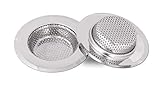 Qinglele Filtro De Acero Inoxidable Para Desague Fregadero Cocina, 2 piezas (Pequeña)