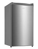 INFINITON | FG-A84I - Frigorifico una puerta | Color Inox | Alto 85cm | Capacidad 92 Litros | Temperatura regulable | Luz LED | Clase E
