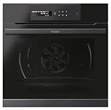 Haier I-Message Series 4 HWO60SM5B5BH- Horno Multifunción, Limpieza por Aquálisis y Catálisis, Conectividad WIFI, Capacidad 70L, Sonda térmica, 12 Funciones, Interfaz táctil, Negro