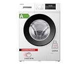 Corbero - Lavadora Carga Frontal 10 Kg | CLT1004VIN |1400 Rpm Motor Inverter | 16 Programas con Vapor | Inicio diferido 3-24 Horas | Lavado Rápido 15-30 Min | Puerta XXL | E.Energética A | Blanco