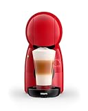 Krups Nescafé Dolce Gusto Piccolo XS Cafetera de cápsulas 15 bares, capacidad 0.8L, bebidas frías o calientes, Modo Eco, 30 tipos café, bandeja regulable 3 alturas, rojo, KP1A35