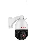 【20X Zoom】 5MP PTZ Cámara de Videovigilancia WiFi Exterior Óptico de Alta Velocidad, ANRAN Cámara en Domo con Tarjeta SD de 64GB, Audio Bidireccional, Detección de Movimiento, Visión Nocturna