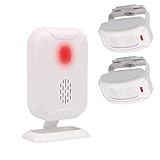 Mengshen Alarma del Sensor De Movimiento, Timbre Inalámbrico para Puerta/Entrada de La Puerta/Casa y Tienda/Buzón, Kit de Sistema de Alarma de Seguridad con 2 Sensor Y 1 Receptor - YBQ042