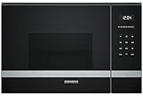 Siemens - Microondas Integrable IQ500, 60 cm, cookControl, Función grill, 5 Niveles de Potencia, Control Táctil, 900W, Negro, BE555LMS0