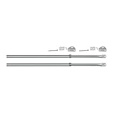 Viro Kit de par de barras de cerraduras para puertas basculantes, de acero galvanizado, extensible de 88 a 165 cm