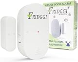 FRIDGGI - Alarma de Puerta de congelador con retardo de 60 Segundos, recordatorios de 2, 3 y 4 Minutos, Alarma o Timbre para Puerta de refrigerador y Nevera, bajo/Alto 80 a 110 dB (Blanco)