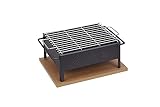 Sauvic 02906 - Barbacoa sobremesa con Parrilla Inoxidable, 18/8, 30 x 25 cm