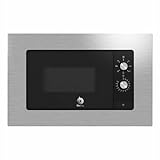 BALAY - Microondas Integrable, 20 litros, con Marco, Grill, Iluminación LED, Asistente de Limpieza Aqualisis, Negro y Acero Inoxidable, 3CG6112X3
