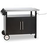 BBQ-Toro Carrito para Barbacoa | 103,5 x 59 x 81 cm | Mesa Auxiliar | Color Plata | Carro con Ruedas | Cocina al Aire Libre | Carrito Auxiliar para Barbacoa | Accesorio para Barbacoa