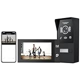 JeaTone Videoportero WiFi 2 Hilos,1080P IP Timbre Video Sistema Intercomunicador con 7' Monitor de Pantalla Táctil y Timbre, Desbloqueo por App/Tarjeta, Detección de Movimiento, App Notificación Push