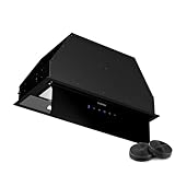 Klarstein Ventimate Campana Integrada, 60cm Campana Extractora con Control Táctil, 390 m³/h, Eficiencia Energética A+, Motor Silencioso, Luz LED, Filtro de Carbón para Recirculación, Negro