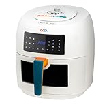 JOCCA - Freidora de Aire Caliente 7,4L con Ventana| Freidora sin Aceite Gran Capacidad| Air Fryer 7,4 Litros| Temporizador| Temperatura Ajustable| Edición Limitada (Blanca)