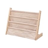 Gralara Estantería para niños, estantería con Estructura de Madera, Estante para Libros para niños, Almacenamiento de Libros con imágenes para Regalos, 60x30x50CM