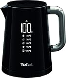 Tefal Smart'N Light Hervidor eléctrico 1L, Pantalla digital, 5 ajustes, Filtro extraíble, 30 min, Interior inoxidable, Base giratoria, Filtro antical extraíble, apagado automático KO854830