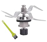 Poweka Cuchilla de Recambio en Acero Inoxidable Compatible con Silvercrest Monsieur Cuisine Connect Robot de Cocina con Junta y Cepillo de Limpieza