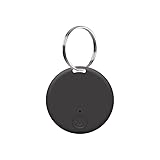 Buscador de Artículos Buscador de Objetos Localizador de Llaves, Rastreador Bluetooth con Estuche Protector para Bolso, Teléfono, Llaves, Mandos a Distancia, Gato, Compatible con iOS Android (Negro)