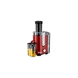 Russell Hobbs Licuadora Desire - Jarra de Zumo de 750 ml, Boquilla Extragrande de 75 mm para Frutas Enteras, Depósito de Pulpa de 2 L, 2 Velocidades, Piezas Lavables en Lavavajillas, Rojo - 24740-56