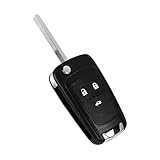 Carcasa de llavero con 3 botones de repuesto, plegable, control remoto, llavero de coche con hoja plegable sin cortar, funciona con Zafira Astra Insignia