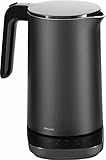 ZWILLING ENFINIGY Hervidor de agua Pro con ajuste de temperatura, Filtro antical de acero inoxidable y función mantener en caliente, 1850 W, 1,5 l, Negro