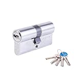 Tesa Assa Abloy, Cilindro T60 TESA perfil EURO doble de 35x35, leva R15, embrague Doble Seguridad, acabado níquel. 5 llaves.