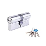 Tesa Assa Abloy T65D3030N Cilindro De Seguridad Estándar T60 Niquelado 30 x 30 mm Llave - Llave Leva Larga