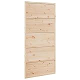 vidaXL Puerta de granero madera maciza de pino 100x208 cm, puerta corredera de granero, puerta corredera para baño, puerta corredera para hogar