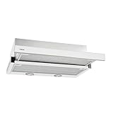 Teka CNL 6400.2 - Campana Extractora 60 cm, Extractor Cocina Extensible, Anti Huella, 2 Velocidades + Intensiva, Campana Telescópica, con Programador de Tiempo, Iluminación LED, Color Blanco