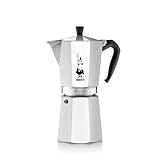 Bialetti - Moka Express: Icónica Cafetera Italiana para Espresso, Auténtico Café Italiano, Cafetera Moka 12 Tazas (670 Ml), Aluminio, Plata