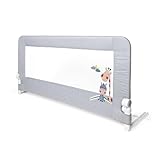 Interbaby Barrera Seguridad Niños Cama Abatible 150 cm | Niños Entre 18 Meses y 5 Años | Barandilla Cama Niño de Fácil Instalación, Seguridad, Compatible con Camas Nido | Jirafa