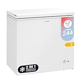 UNIVERSALBLUE Congelador Arcón Blanco 244L 2 en 1 | Congelador Horizontal | E | 4* | Control Mecánico | Doble Función | Sistema Silencioso | Fast Freezing | Envío y Subida a Planta Incluído