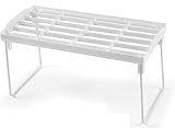 Utilissimi - Organizador de cocina, estante portaobjetos apilable de cocina que ahorra espacio - Patas de metal plegables - 30 x 14 x 16 cm