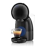 Nescafé Dolce Gusto Piccolo XS KP1A08 Krups Cafetera de cápsulas con 15 bares de presión, capacidad 0.8 L, bebidas frías o calientes, modo Eco, 30 tipos café, bandeja regulable 3 alturas, color negro