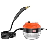 MAYLOVELY Limpiador De Vapor con Accesorios, Mopa De Vapor De Mano, Limpiadores De Vapor Portátiles y Abrillantadores De Suelos para Lechada, Electrodomésticos y Más(Black+Orange)