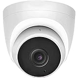 WiTi HD 5MP Cámara IP PoE Cúpula Metálica para Interior Exterior,Gran Angular Lente 2,8mm Cámaras de Video Seguridad,Sonido del Micrófono Sistema de Vigilancia por Cable Visión Nocturna Automática