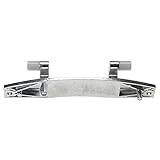 vhbw Bisagra de puerta compatible con Balay 3TS986B, 3TS986BT, 3TS986X, 3TS986XT, 3TS988B, 3TS988BA lavadora - 15,2 x 4 x 2,8 cm - Plateada