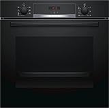 Bosch HBA533BB1 Serie 4 - Horno empotrado/A / 71 L/Negro/Puerta abatible/Pantalla LED / 5 tipos de calefacción/EcoClean Direct/Aire caliente 3D