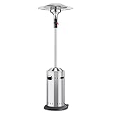 Enders Elegance Estufa exterior de gas ajustable entre 3,5-8 kW, Estufa gas para terraza o jardín ajustable con ruedas y dispositivo antivuelco, Estufa de gas exterior de acero inoxidable #937622