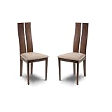 Julian Bowen Juego de 2 sillas de comedor Cayman, nogal