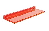 Kartell Shelfish Estante, Anaranjado mandarina, 15 x 4 x 45 cm, Transparente