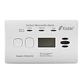 Kidde 10LLDCO - Alarma de monóxido de Carbono con Pantalla Digital de Diez años de Vida, Color Blanco