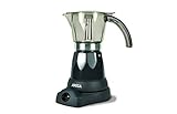 Jocca - Cafetera Italiana Eléctrica 6 Tazas con Base Giratoria 360°, Jarra sin Cable, Control Táctil y Asa de Frío